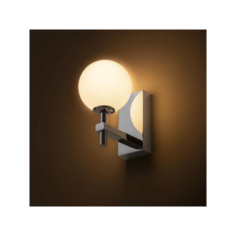 RENDL PEGGY nástenná chróm/opálové sklo 230V LED G9 6W IP44 R14388