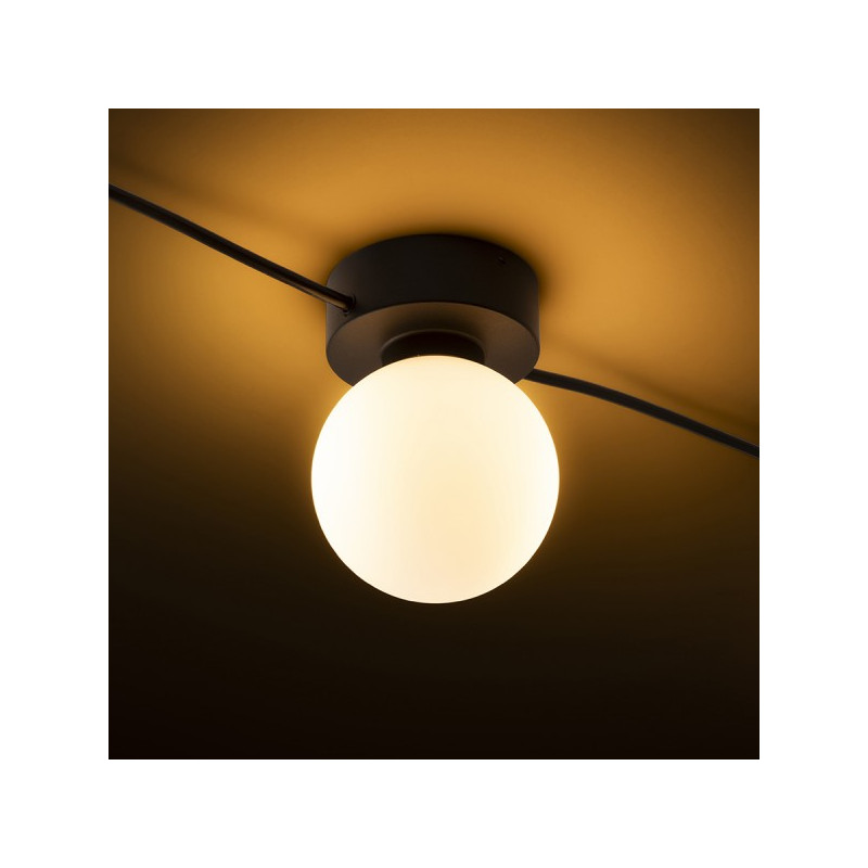 RENDL VELA V stropná čierna opálové sklo 230V LED G9 5x6W R14387