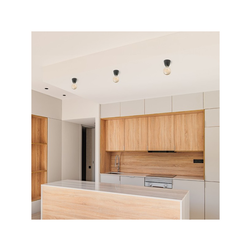 RENDL REACH stropná čierna 230V LED E27 11W R14386