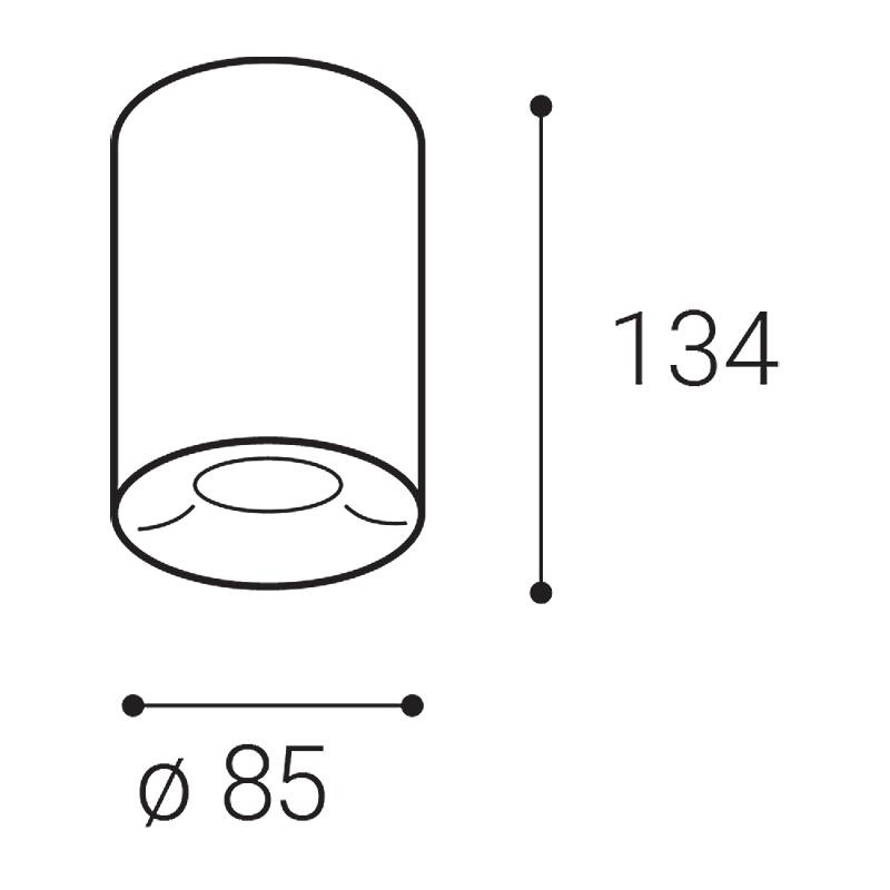 LED2 TUBUS II C, W DALI/PUSH 9W 2700K 1151221D
