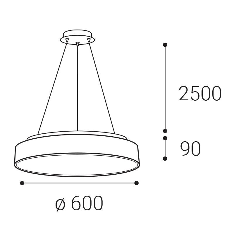 LED2 RINGO II 60 P/N-Z, W DALI/PUSH 55+10W 3000K/4000K 3275651D