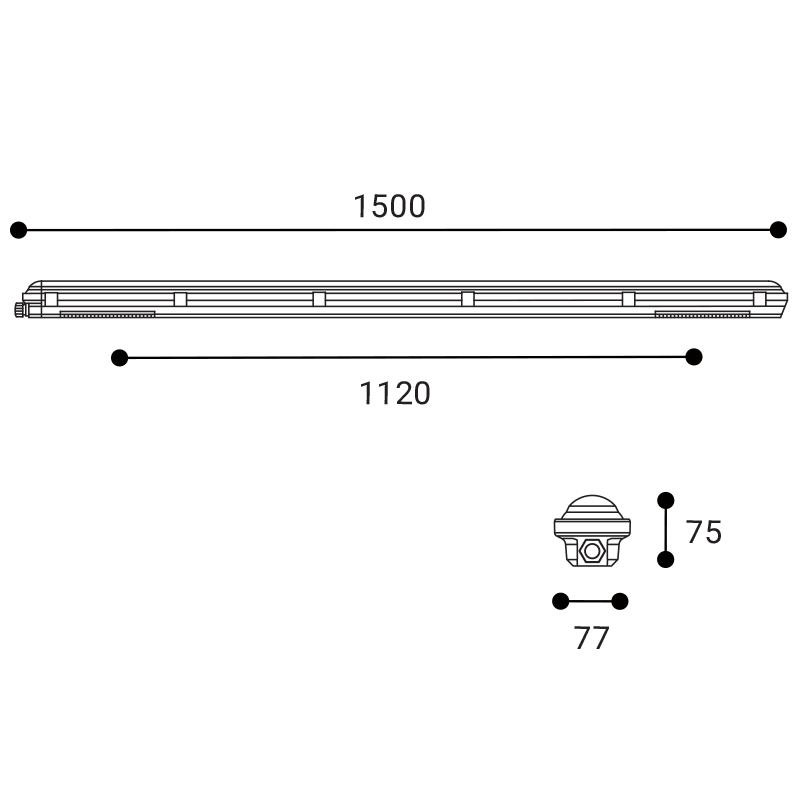 LED2 DUSTER PRO 150 28-50W 3000K/3500K/4000K 1240851