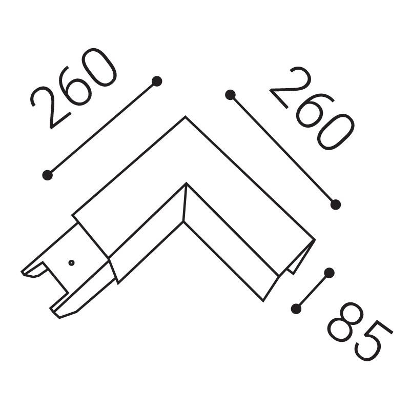 LED2 LINO II LIGHT CORNER, B DALI/PUSH 12W 3000K-4000K 6315353D