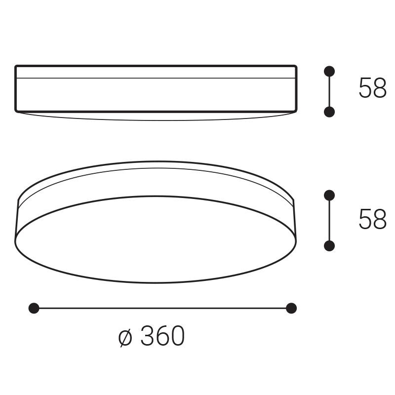 LED2 YPSO 36, W DALI/PUSH 30W 3000K/4000K 1460651D