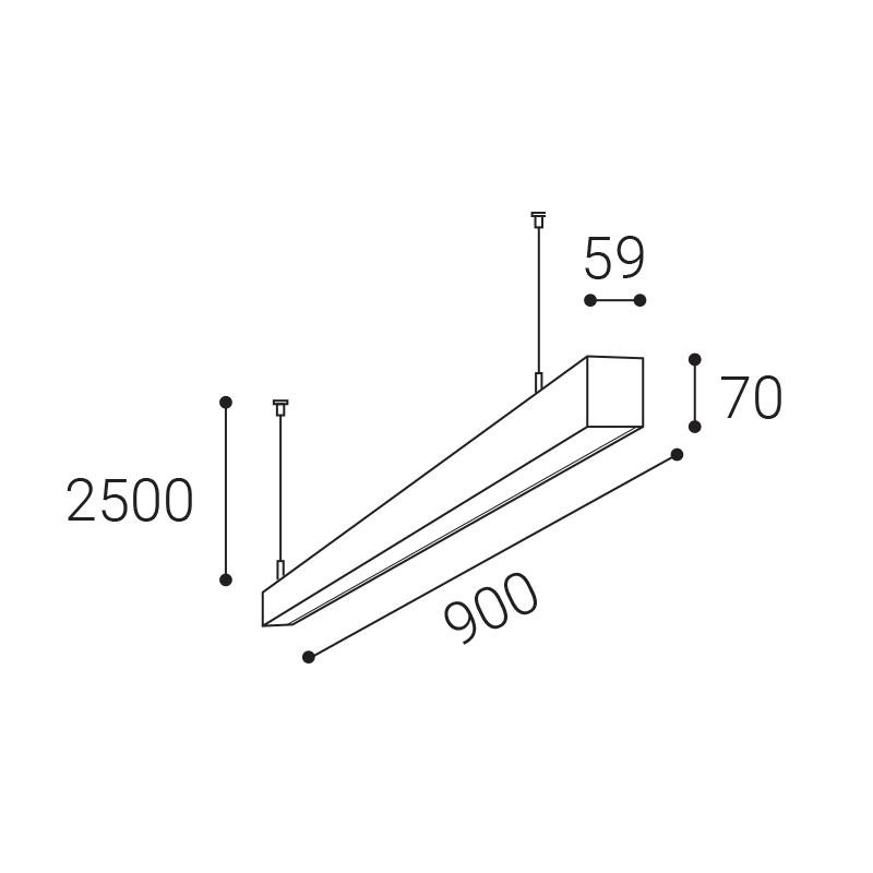 LED2 NOLI II 90 P-Z, B DALI/PUSH 30W 3000K/3500K/4000K 3237953D