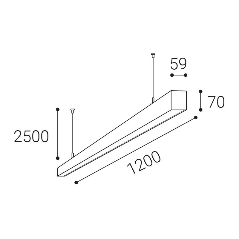 LED2 NOLI II 120 P-Z, W DALI/PUSH 40W 3000K/3500K/4000K 3238151D