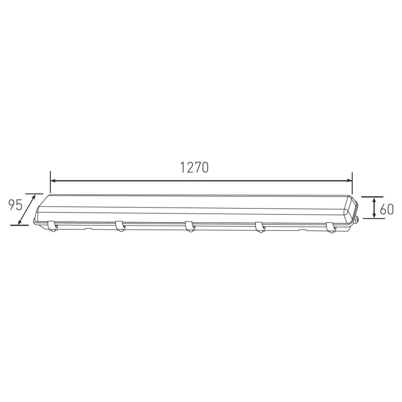 Greenlux HERMETIC LED 2xT8/120cm - Svietidlo pre LED T8 trubice GXEK001