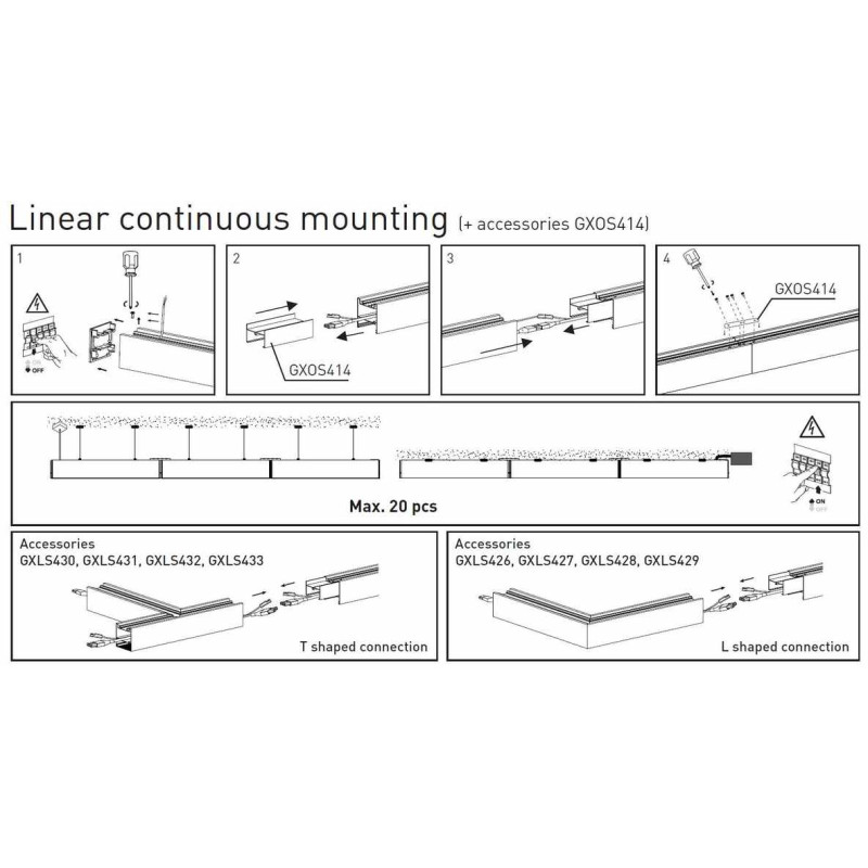 Greenlux LINIK Connection set - Montážny adptér GXOS414