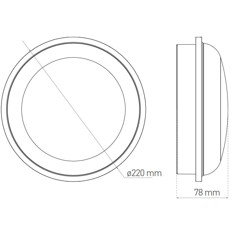 Greenlux DARA ROUND W 20W NW 2150/2700lm - LED svietidlo GXPS026v2