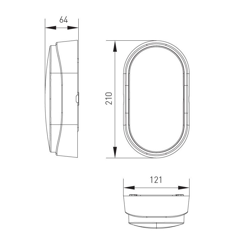Greenlux DITA OVAL W 12W CCT 1350/1700lm - LED svietidlo  GXPS053v2