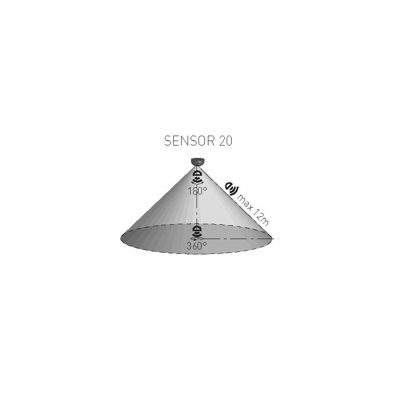 Greenlux SENSOR 20 - Pohybové čidlo PIR GXSI002v2
