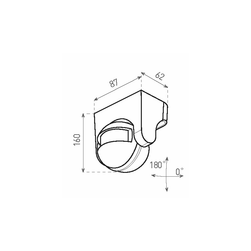 Greenlux SENSOR 70 B - Pohybové čidlo PIR GXSE004v2
