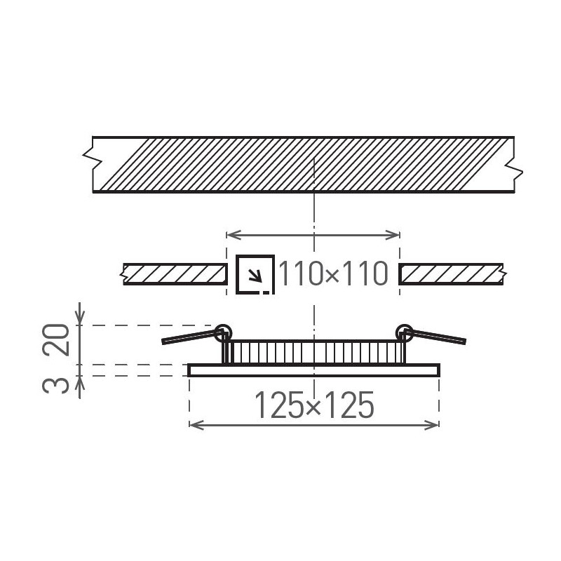 Greenlux LED VEGA-S Black 6W CCT 540/800lm - Svietidlo LED vstavané typu downlight GXDW403