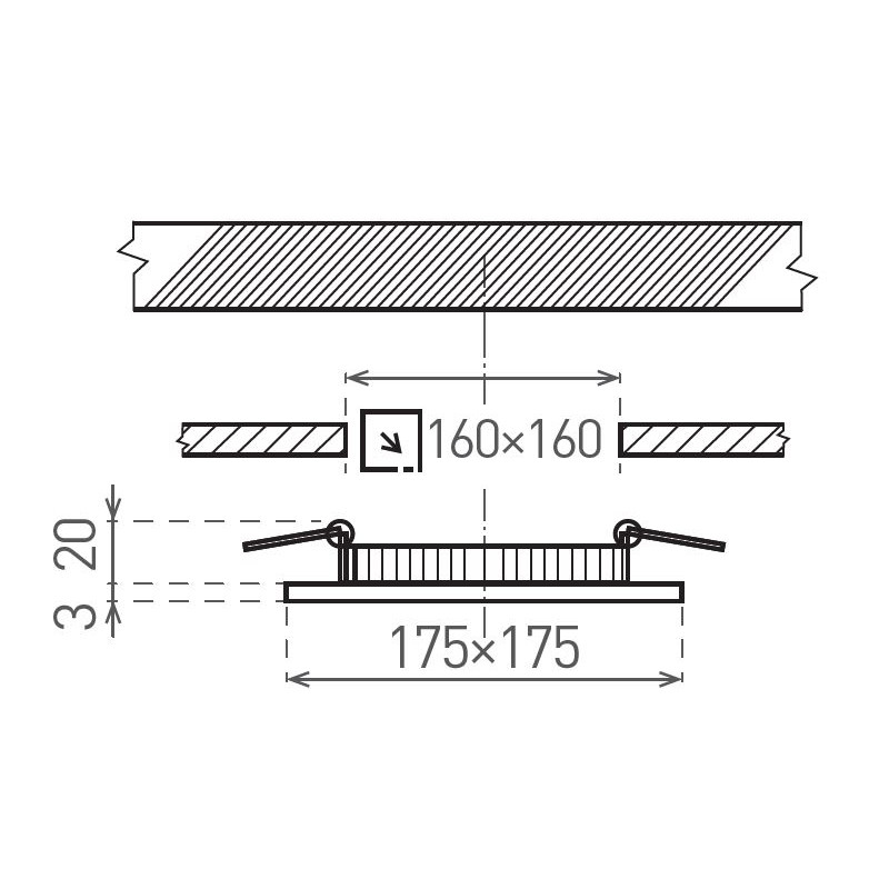 Greenlux LED VEGA-S Black 12W CCT 1100/1600lm - Svietidlo LED vstavané typu downlight GXDW407