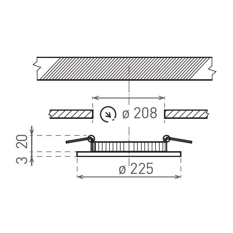 Greenlux LED VEGA-R White 18W CCT 1600/2420lm - Svietidlo LED vstavané typu downlight GXDW408