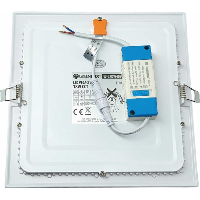 Greenlux LED VEGA-S White 18W CCT 1600/2420lm - Svietidlo LED vstavané typu downlight GXDW409