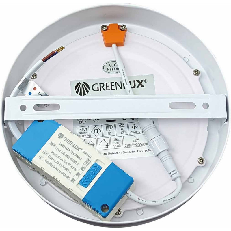 Greenlux LED FENIX-R White 12W CCT 1100/1600lm - Prisadené LED svietidlo typu downlight GXDW420