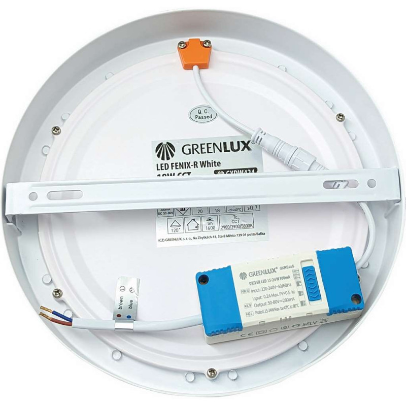 Greenlux LED FENIX-R White 18W CCT 1600/2420lm - Prisadené LED svietidlo typu downlight GXDW424