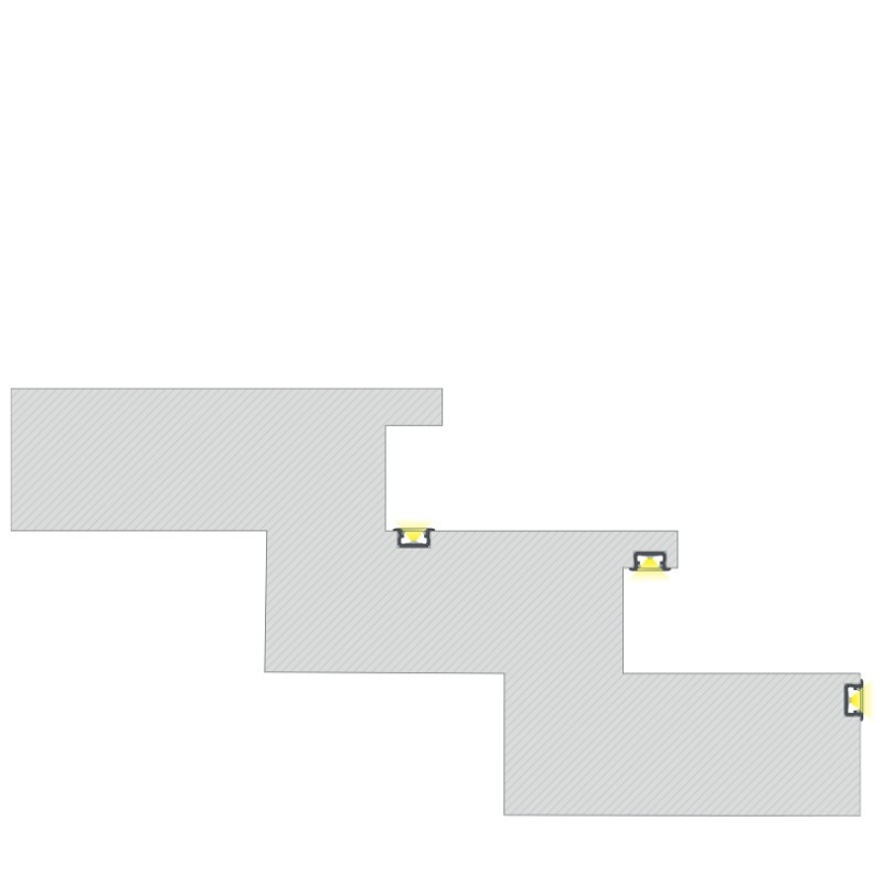 Greenlux AL-PROFIL B SILVER 2M (10-0024-20) - Zapustený hliníkový profil GXLP1017