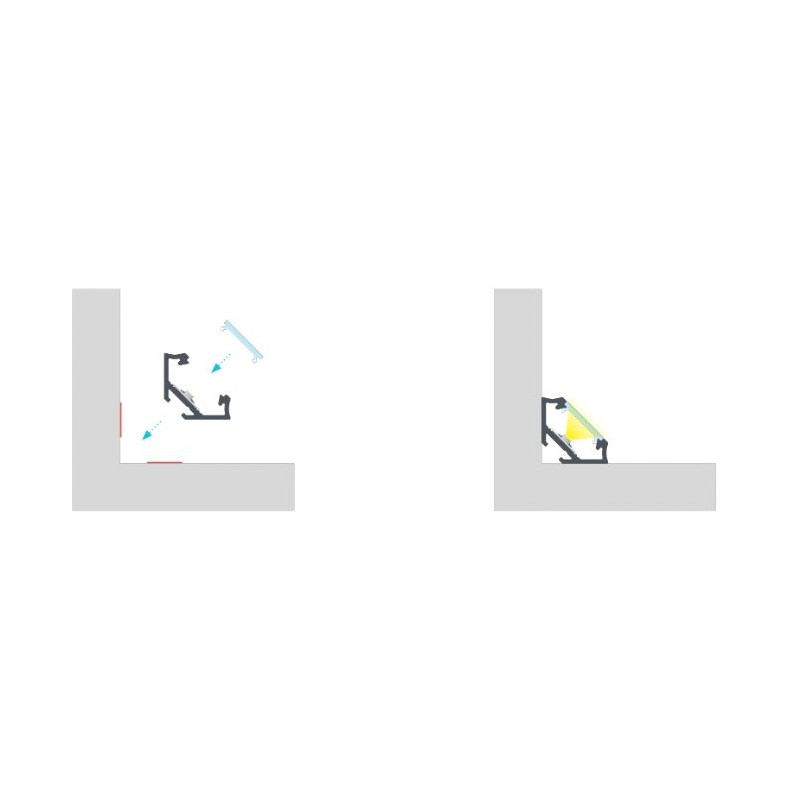 Greenlux AL-PROFIL C RAW 2M (10-0030-20) - Rohový hliníkový profil GXLP1029