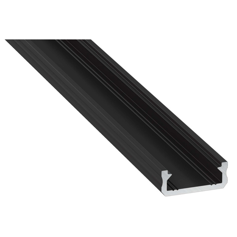 Greenlux AL-PROFIL D BLACK 2M (10-0042-20) - Prisadený hliníkový profil GXLP1033