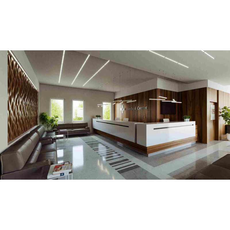 Greenlux AL-PROFIL INDILEDA BLACK 1M (10-0205-10) - Zapustený hliníkový profil GXLP2022