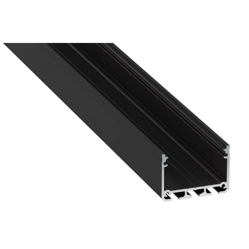 Greenlux AL-PROFIL ILEDO BLACK 2M (10-0115-20) - Prisadený alebo závesný hliníkový profil GXLP2033