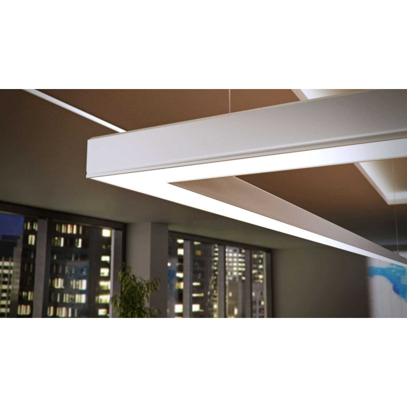 Greenlux AL-PROFIL ILEDO SILVER 2M (10-0114-20) - Prisadený alebo závesný hliníkový profil GXLP2035