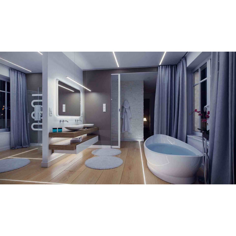 Greenlux AL-PROFIL INSO BLACK 2M (10-0125-20) - Zapustený hliníkový profil GXLP2043