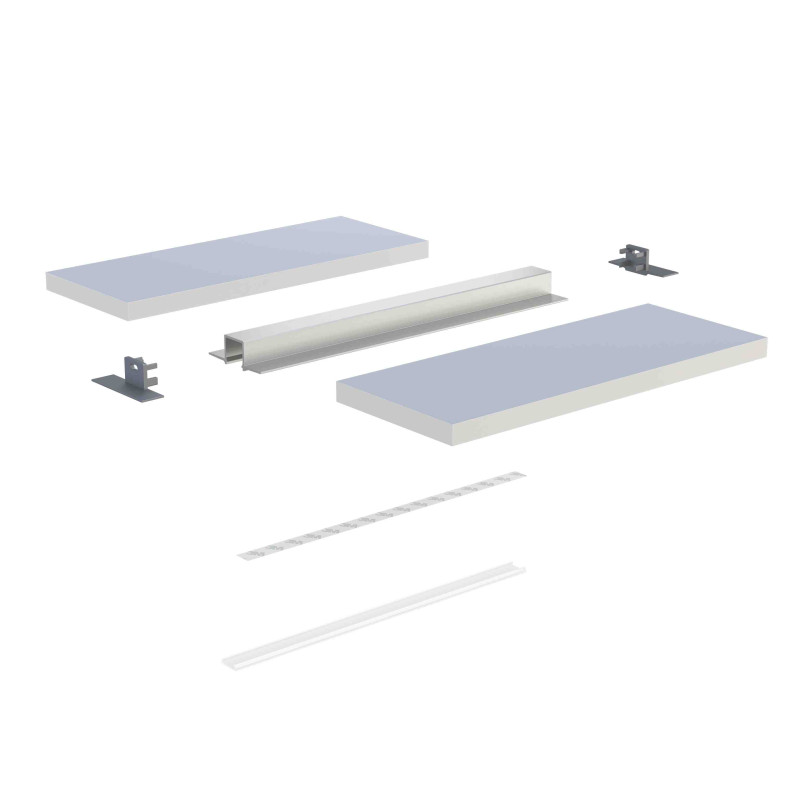 Greenlux AL-PROFIL GAUDI WHITE 2M (10-0951-20) - Zapustený hliníkový profil GXLP2051