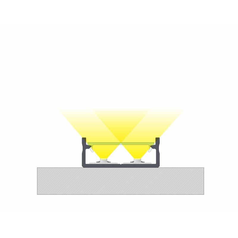 Greenlux AL-PROFIL DUAL WHITE 2M (10-0000-65) - Prisadený hliníkový profil GXLP1081