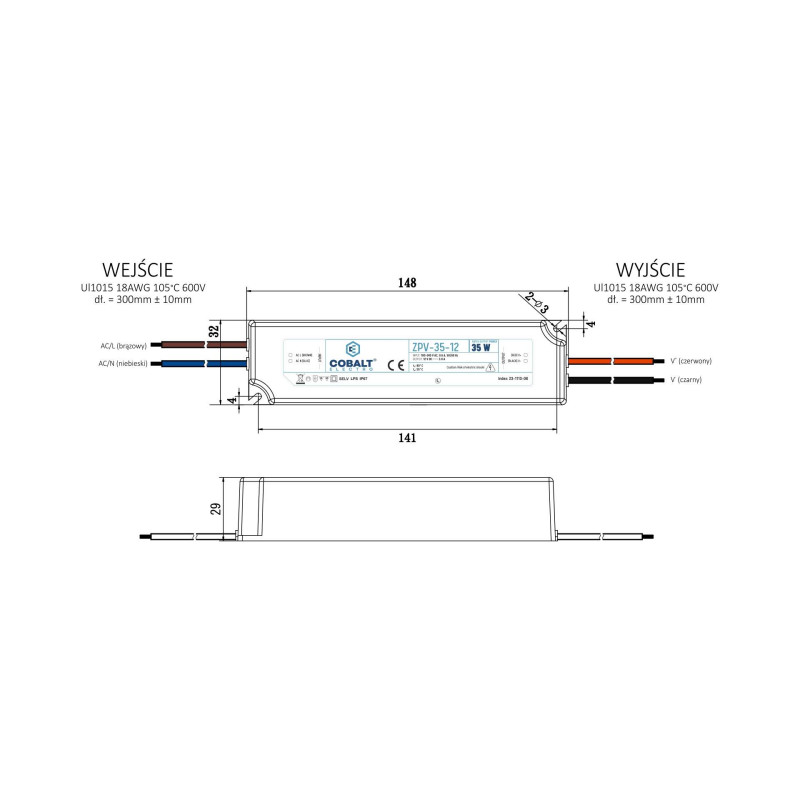 Greenlux DRIVER 35W/P IP67 24V (ZPV-35-24) - LED driver GXLD312