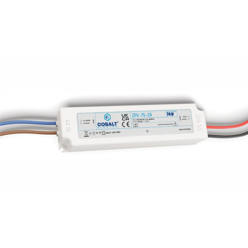 Greenlux DRIVER 75W/P IP67 24V (ZPV-75-24) - LED driver GXLD314