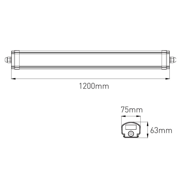 Greenlux VOLITER 20/28/36W 3CCT ADJ max.5400/6100lm - Svietidlo prachotesné LED GXWP385