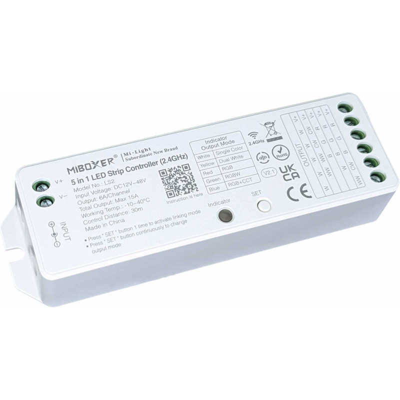 Greenlux LED CONTROLLER 5in1 MONO/RGB/RGBW/CCT (FUT-LS2) - Bezdrôtový LED kontroler GXLS605