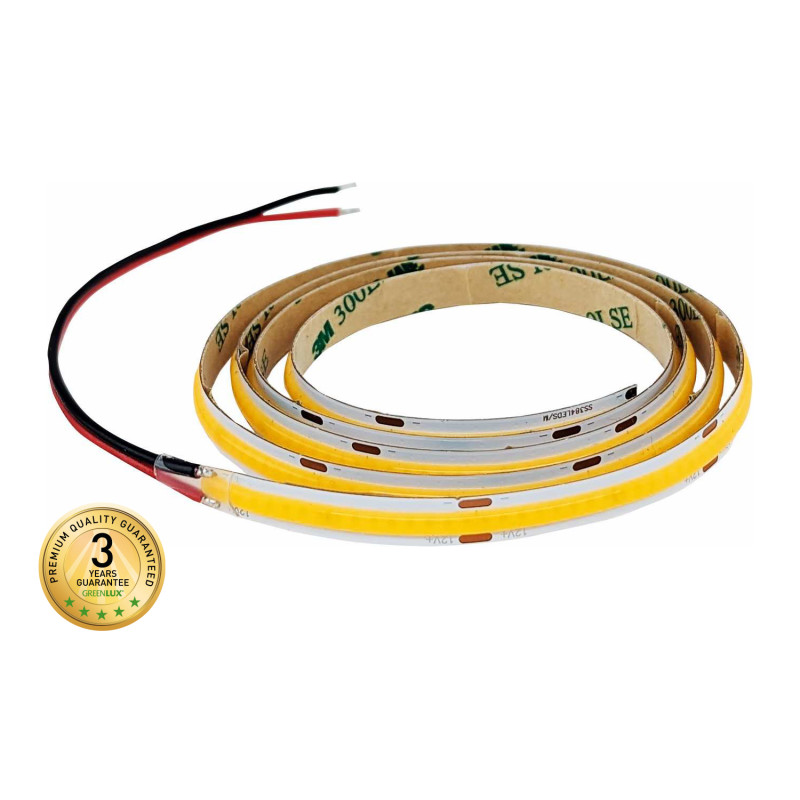 Greenlux LED STRIP COB384/10W/m IP20 WW 5m 940lm (5m1pcs) - LED pásik GXLS344v2