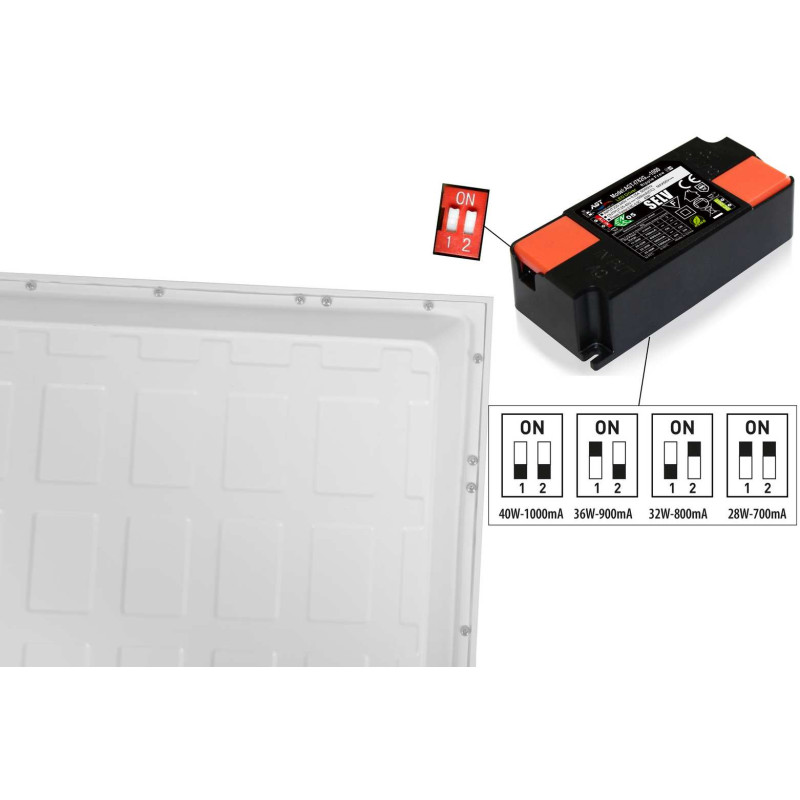 Greenlux ASTRIS UGR 40/36/32/28W 3CCT ADJ max. 4500/5800lm - Vstavaný LED panel GXGP051