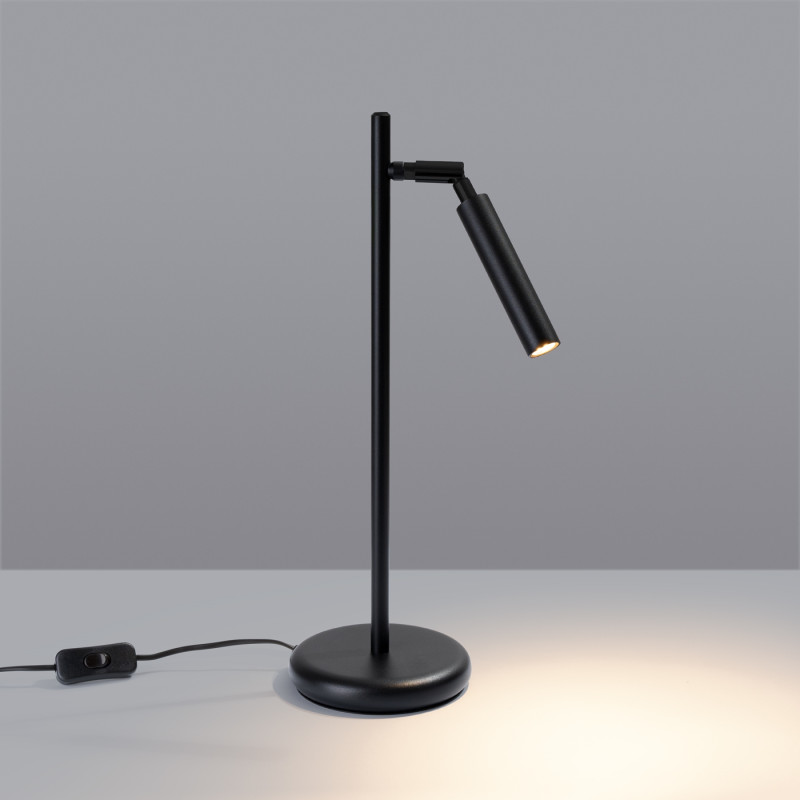 Sollux Stolová lampa PASTELO čierna