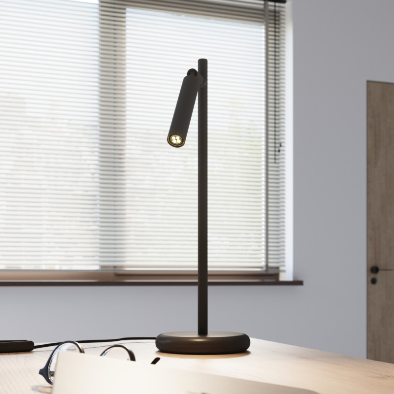 Sollux Stolová lampa PASTELO čierna