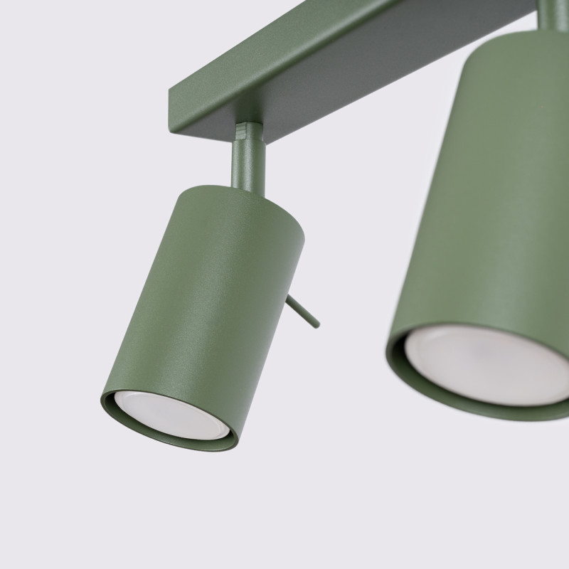 Sollux Stropné svietidlo RING 3L olivovo zelené