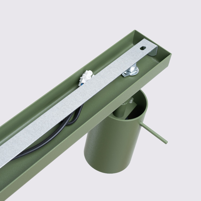 Sollux Stropné svietidlo RING 6L olivovo zelené
