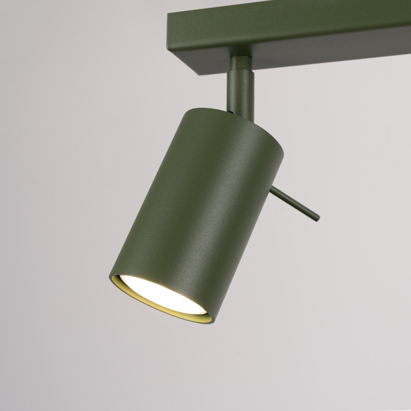 Sollux Stropné svietidlo RING 6L olivovo zelené