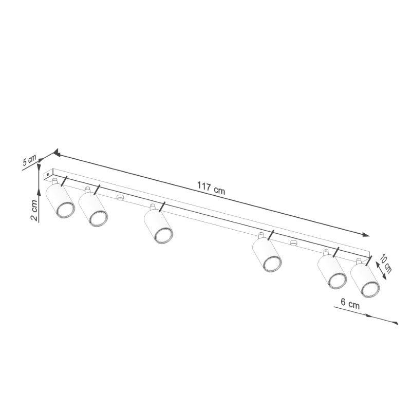 Sollux Stropné svietidlo RING 6L olivovo zelené