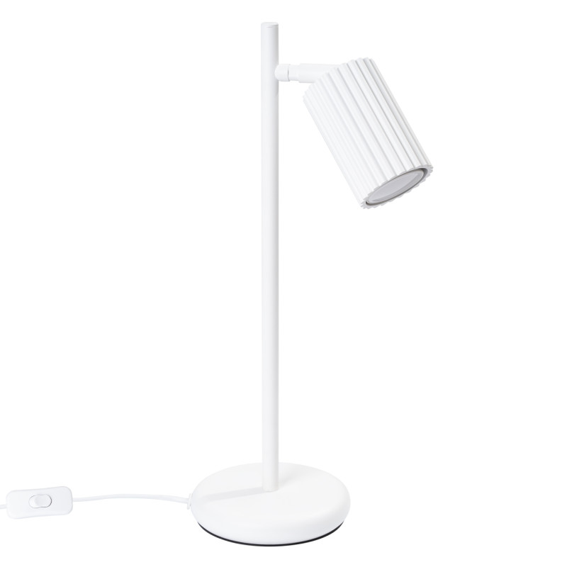 Sollux Stolová lampa KARBON biela