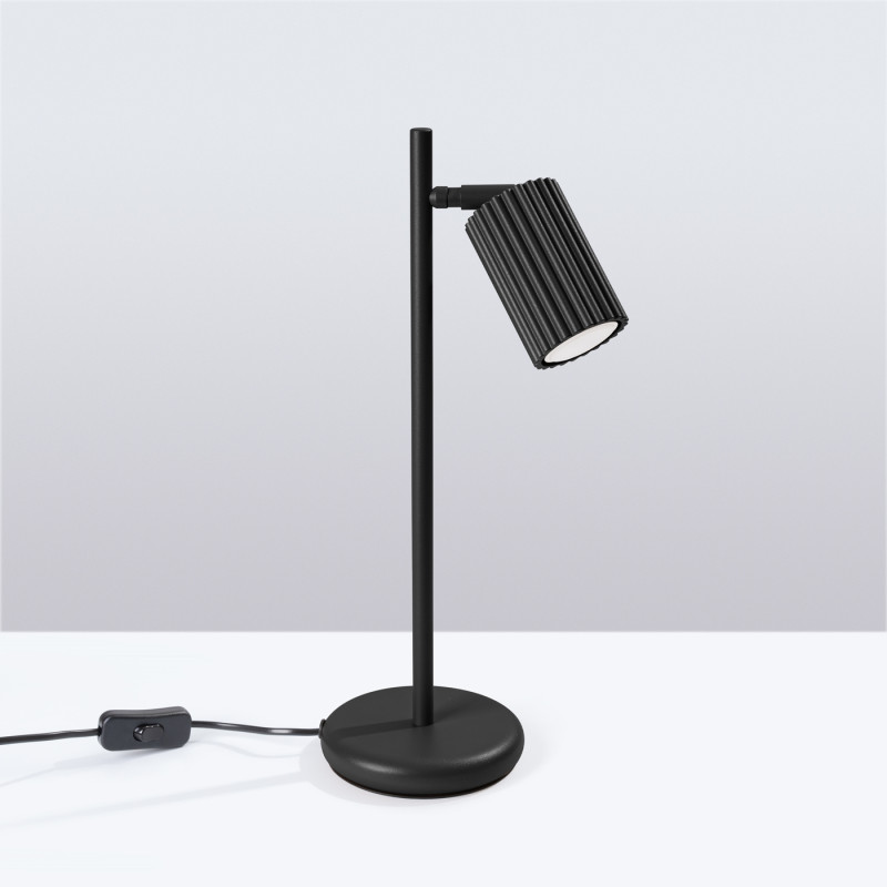 Sollux Stolová lampa KARBON čierna