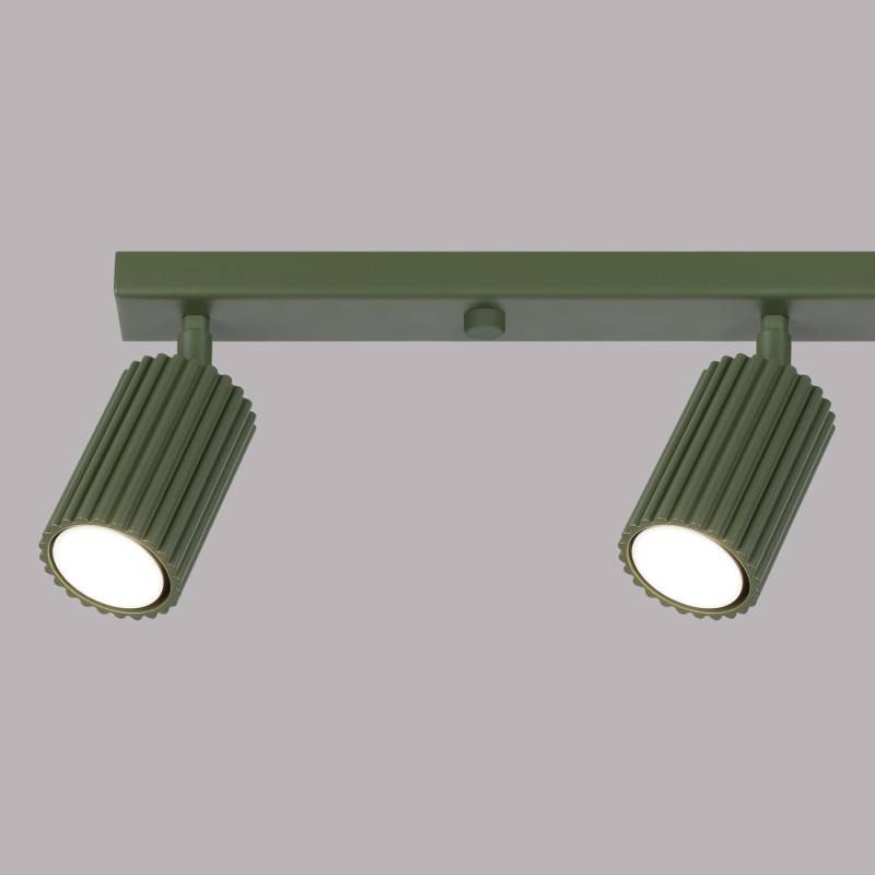 Sollux Stropné svietidlo KARBON 4L olivovo zelené