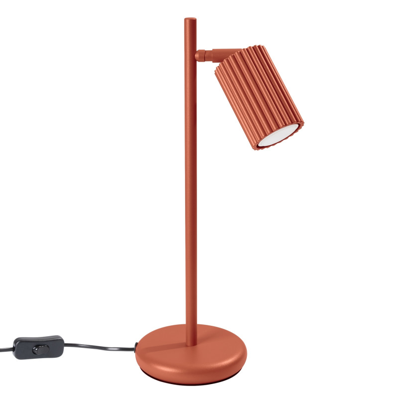 Sollux Stolová lampa KARBON červená okrová