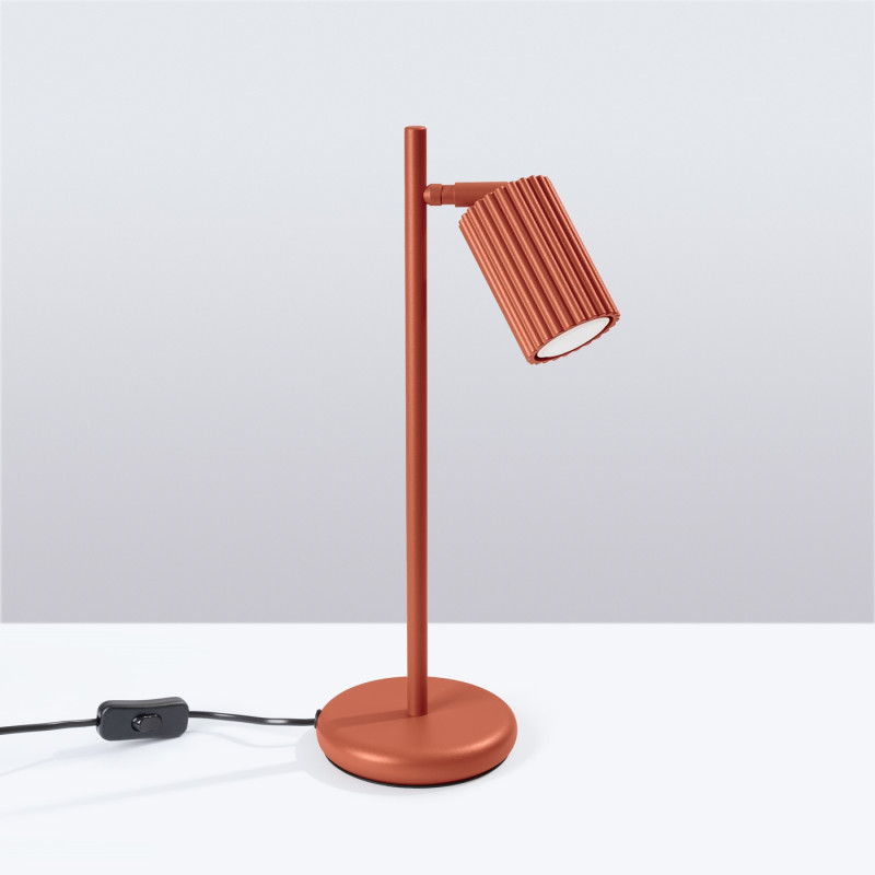 Sollux Stolová lampa KARBON červená okrová