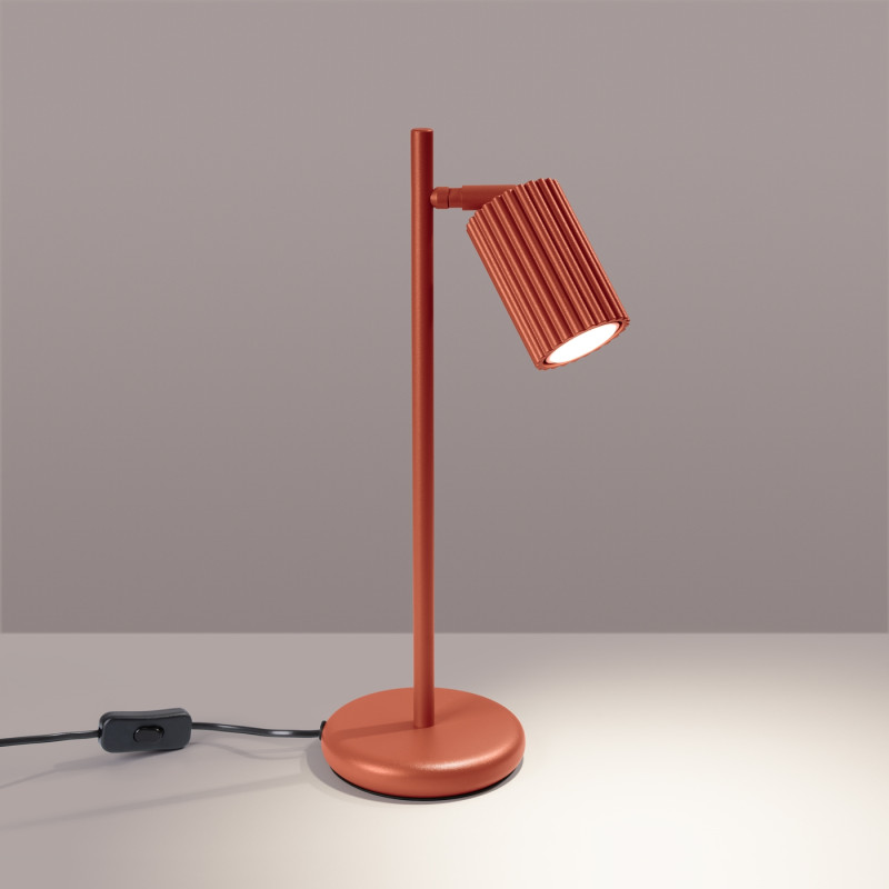 Sollux Stolová lampa KARBON červená okrová