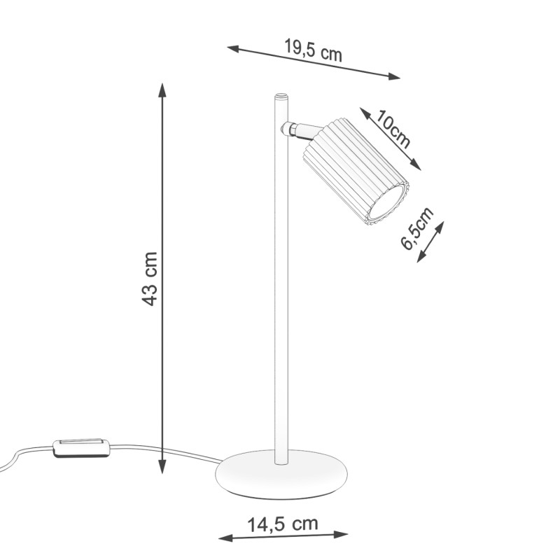 Sollux Stolová lampa KARBON červená okrová